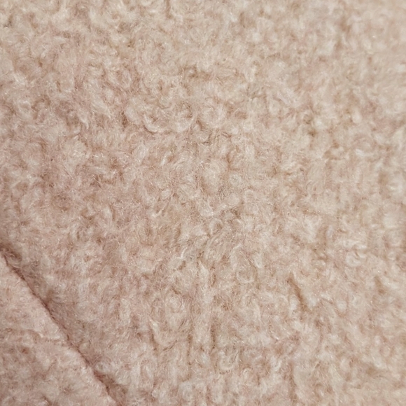 Zara Basic Wool Blend Bouclé Overcoat in Blush Pink - Picture 5 of 7